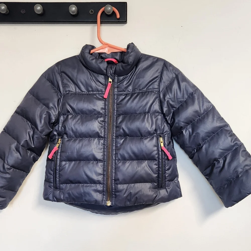 Crewcuts Toddler Down Feathers Gray Jacket With Pick Accents. Size 3T.  #G13